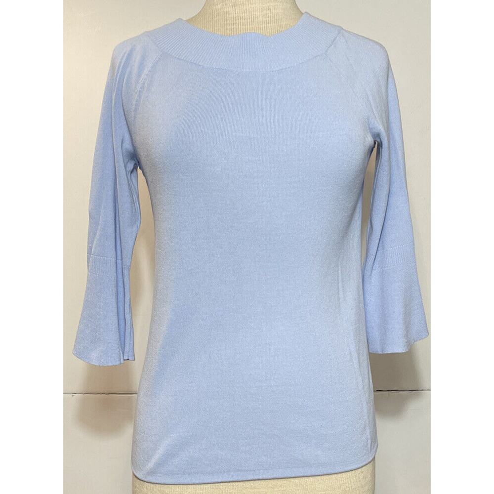 TALBOTS Misses S Cotton Rayon Sweater Blue
